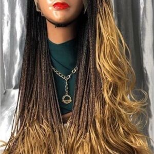 Stylish Black and Blonde Braided Wig